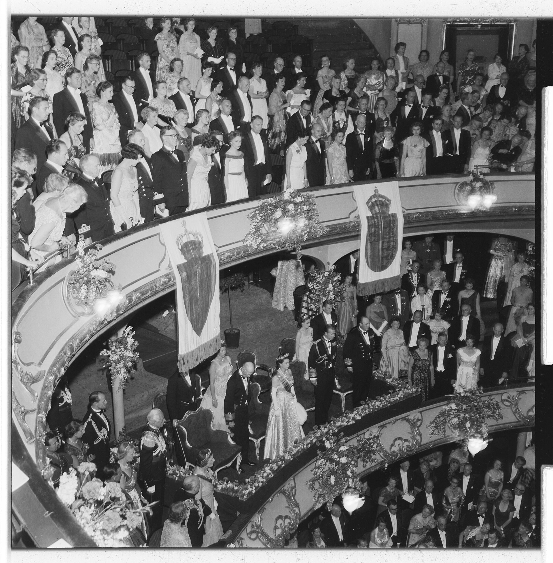 Prins Harald under det britiske statsbesøket i 1955